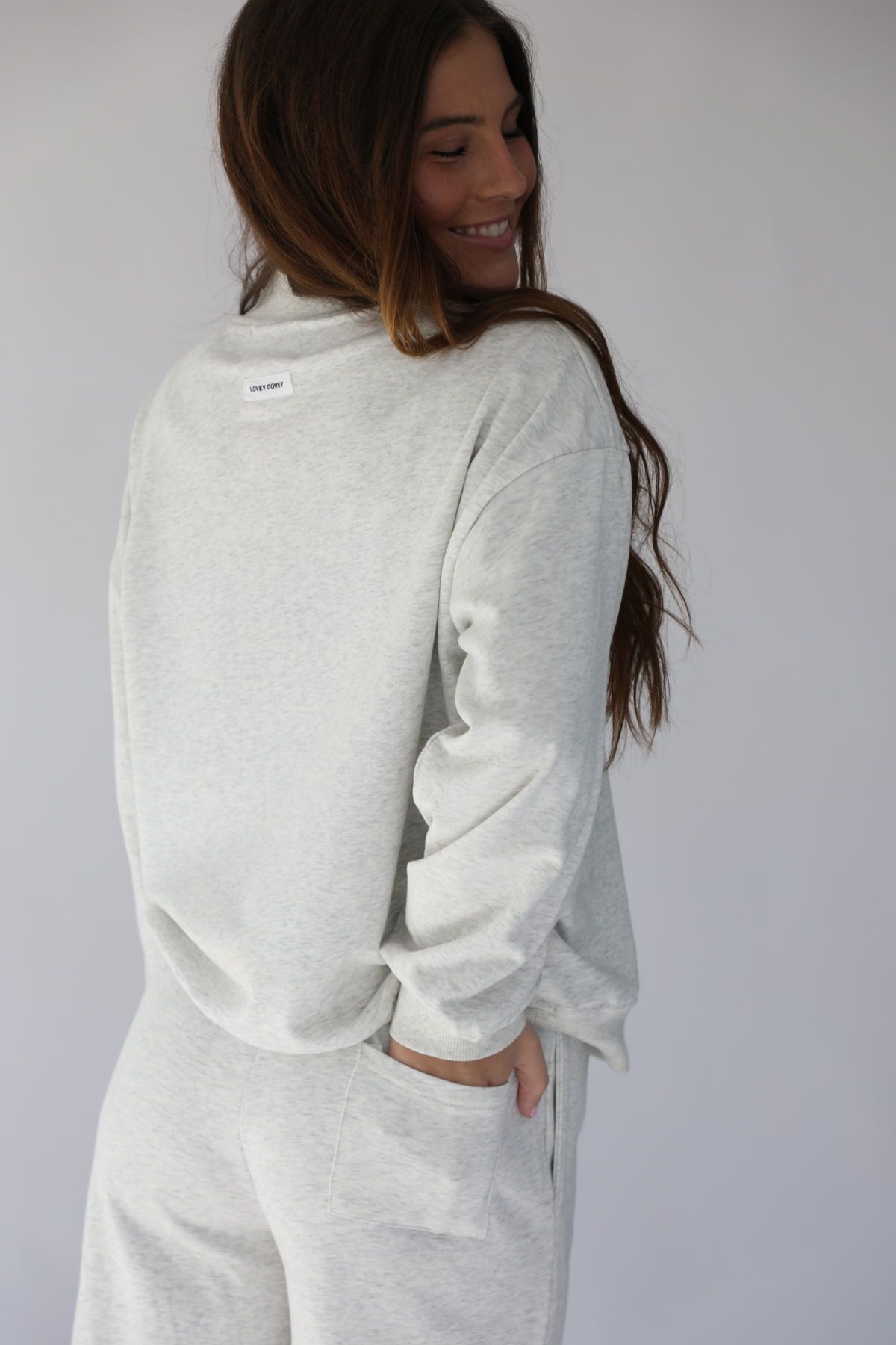 Mock Neck Set: Ash