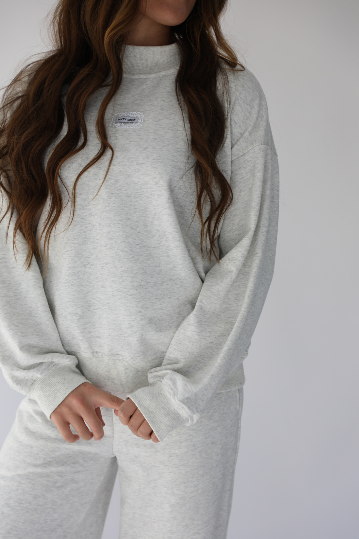 Mock Neck Set: Ash