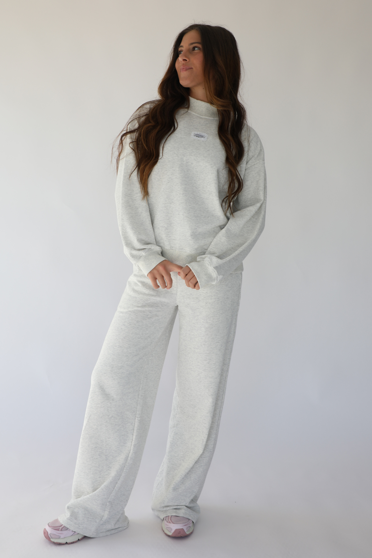 Mock Neck Set: Ash