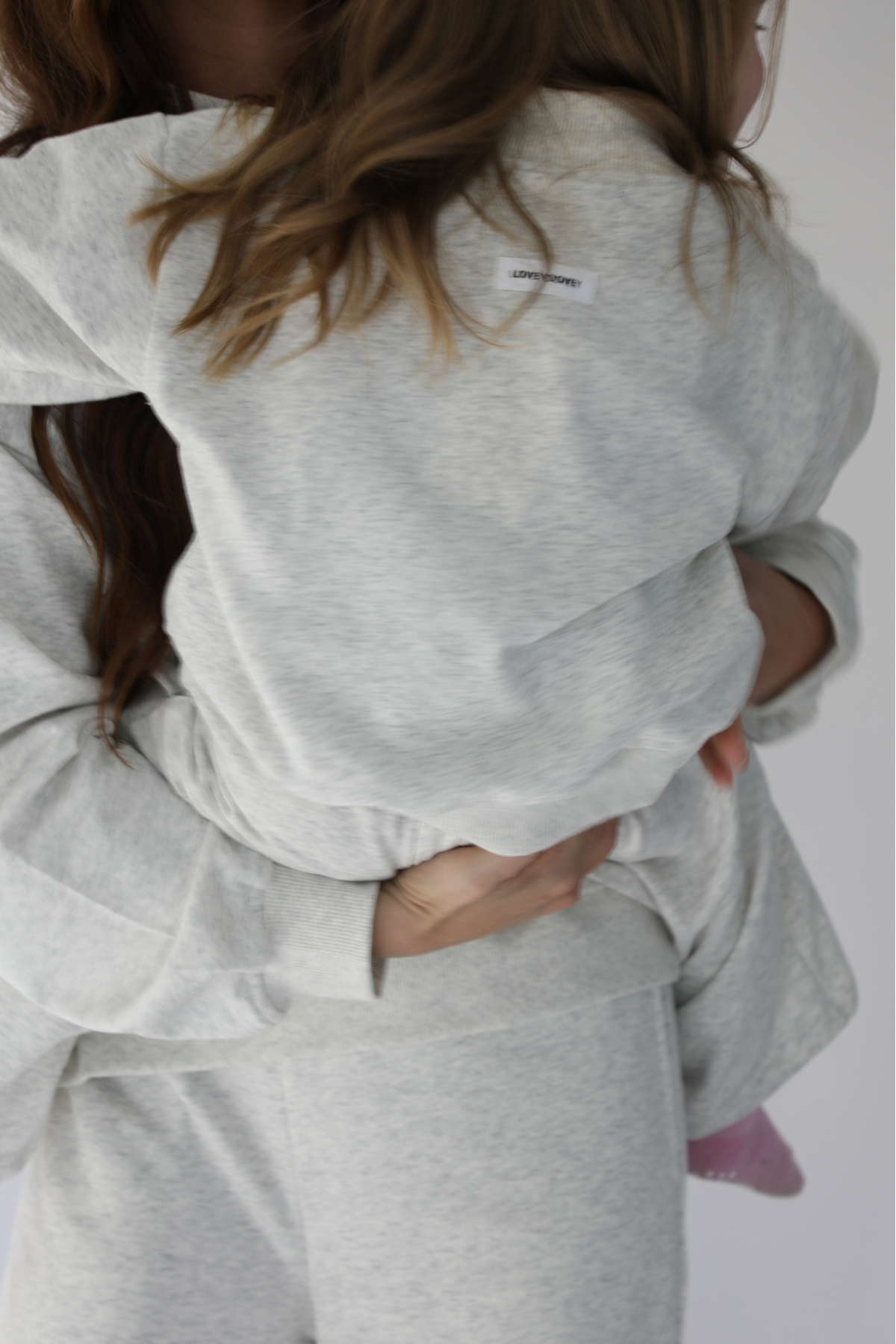 Little Mock Neck Set: Ash
