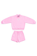 Little Mock Neck Set: Bubblegum