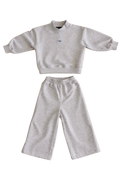 Little Mock Neck Set: Ash