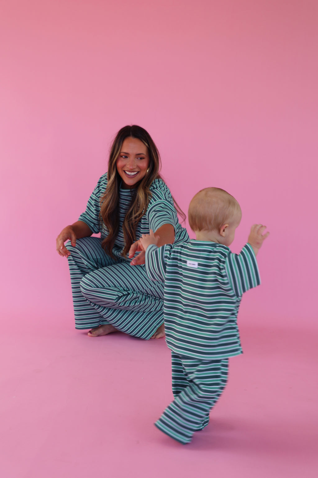 Little Lovey Set: Green Stripe