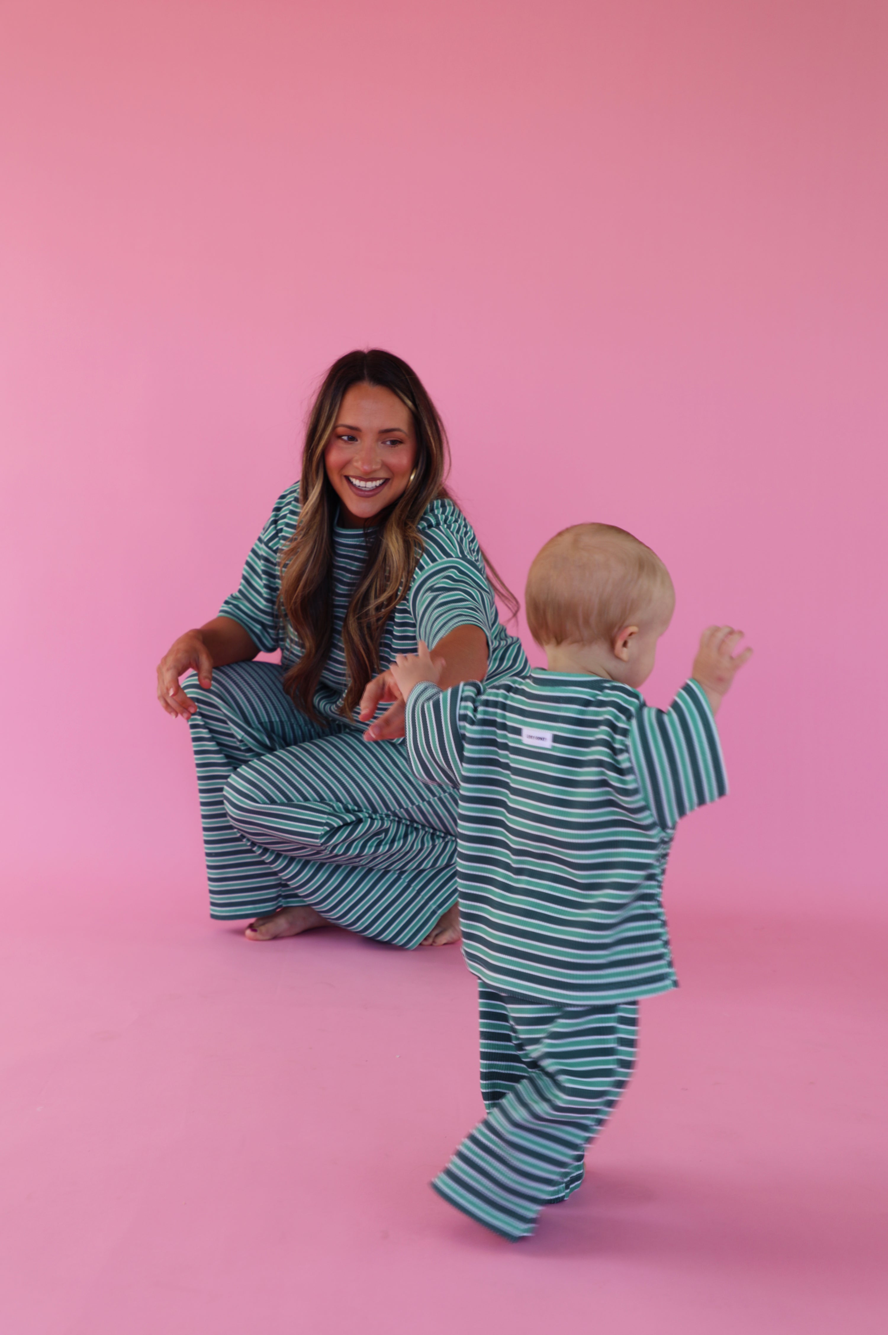 Lovey Set: Green Stripe