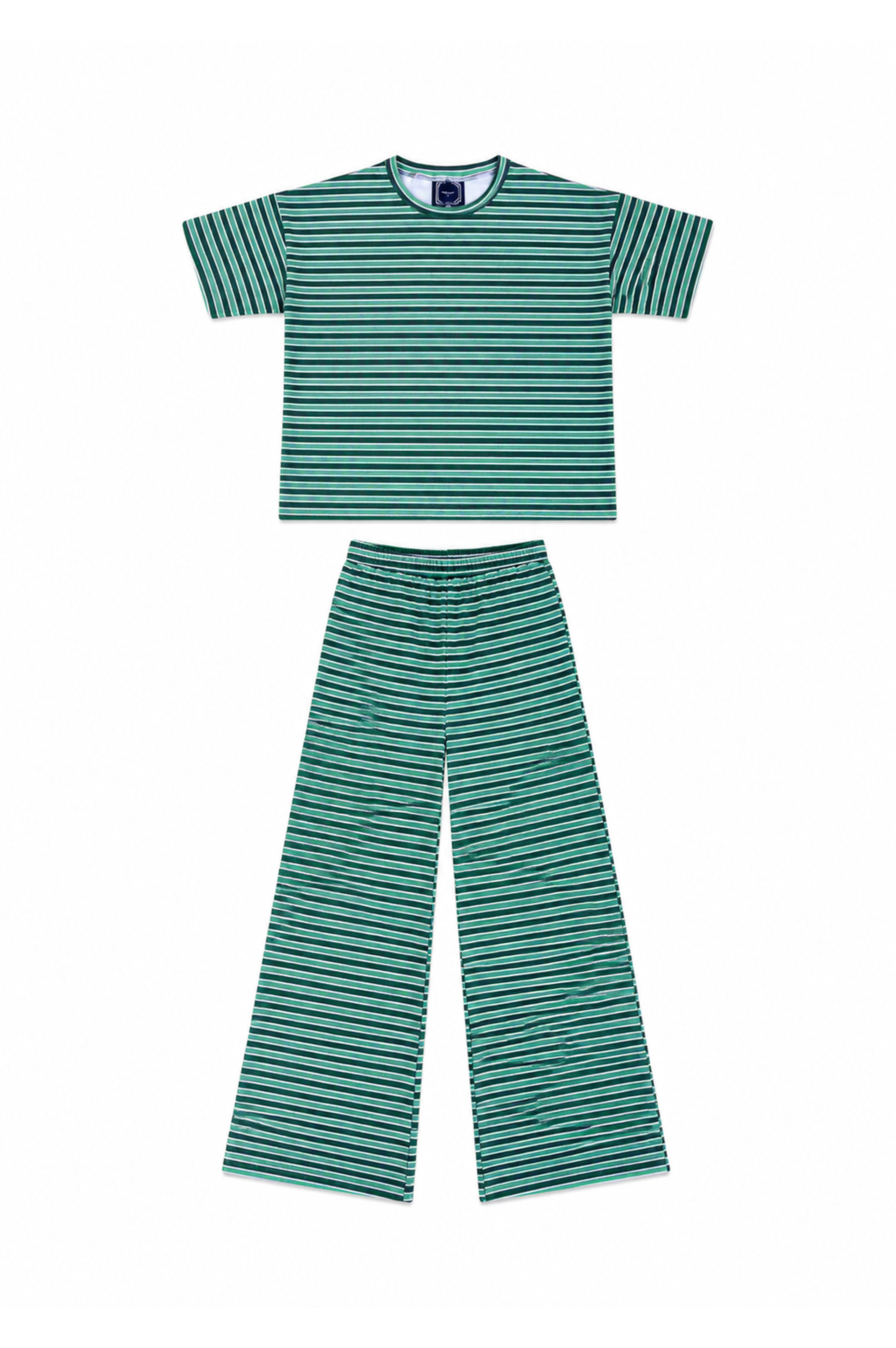 Lovey Set: Green Stripe