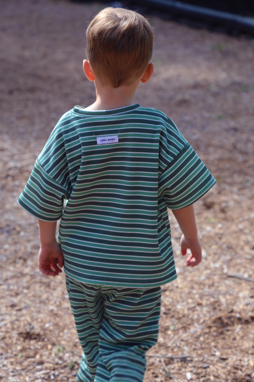 Little Lovey Set: Green Stripe
