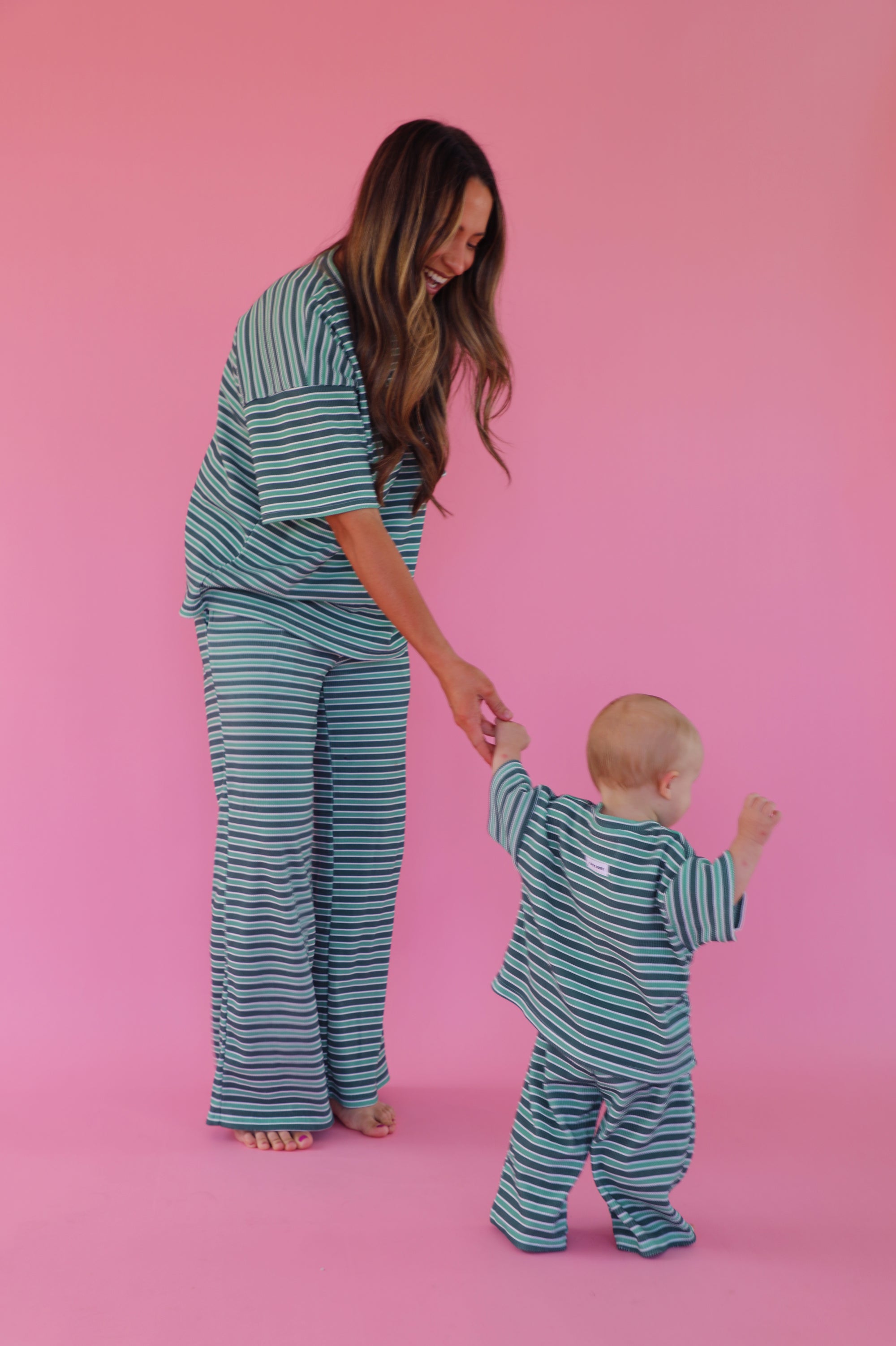 Lovey Set: Green Stripe